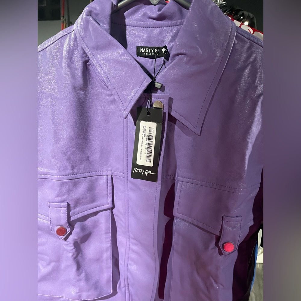 Purple leather jacket